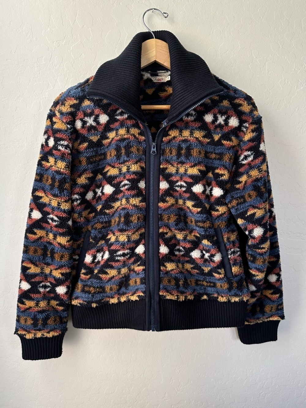 Faherty Thunder Voice Eagle Fleece Zip Jacket Size S